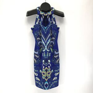 INC International Concepts Halter Sheath Dress Size Small Paisley Print Career